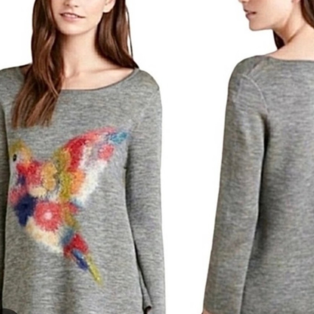 Anthropologie Starla Halfmann Hummingbird Sweater.Size Medium - Picture 1 of 9